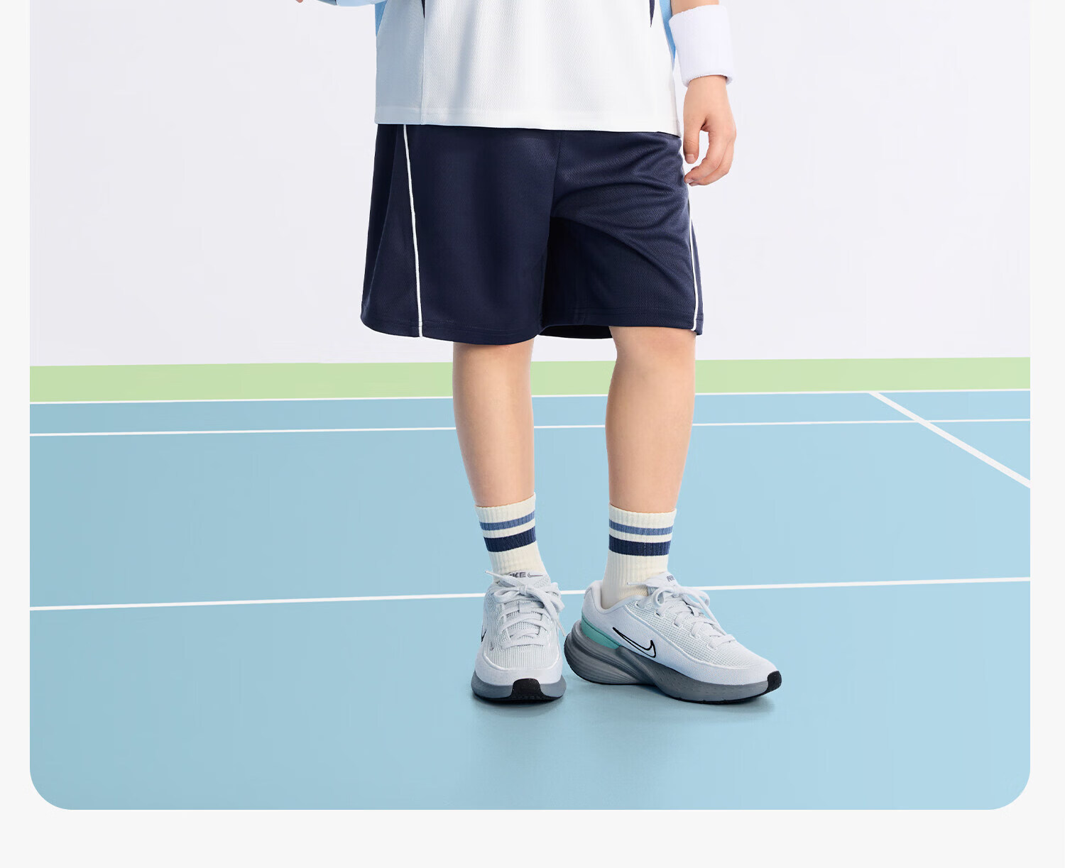 Zuo Xi Boys' Summer Sportswear Set A-Class 2026 Patchwork Mesh Quick-Dry Breathable White 150 25